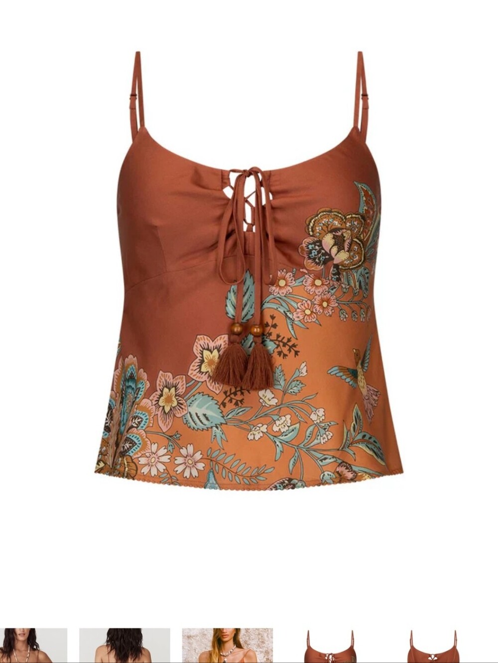 Spell - Mojave Lily Bias Skirt (Amber) And SPELL - Mojave Lily Lace Up Cami - Picture 4 of 13